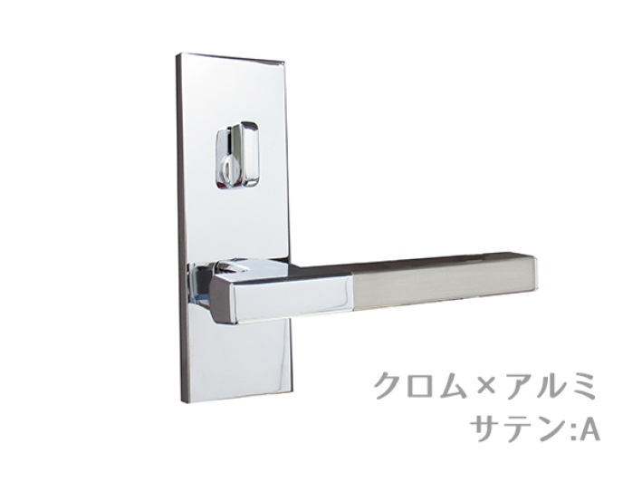 UNION 間仕切錠 室内用 丸座 角座 レバーハンドル クローム サテンブラック【ドアハンドル】【ユニオン 公式商品】総合建築資材販売・通販のいつもnet